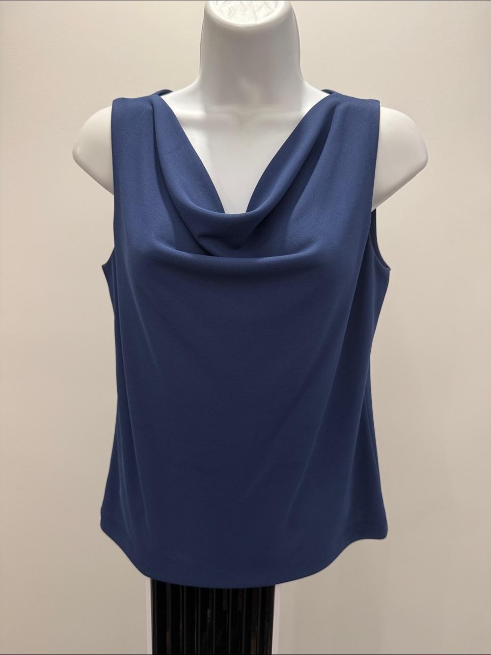 Kenneth Cole Sleeveless Cowl Neck Camisole - Navy Blue